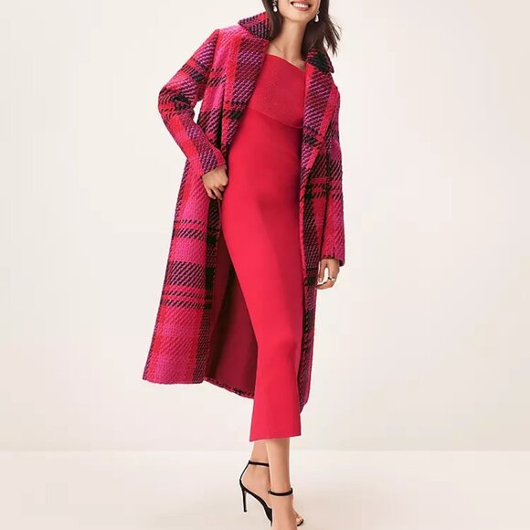 Ann Taylor Off The Shoulder Midi Sweater Dress - Picture 3 of 9